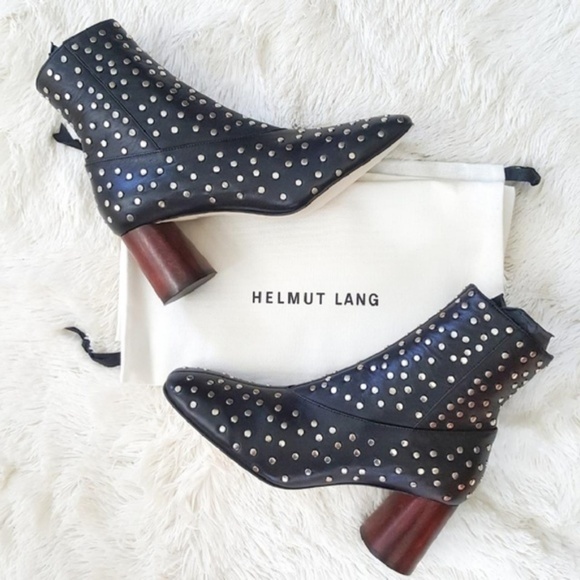 ❌ SOLD ❌ Helmut Lang Studded Black Ankle Boots - Picture 2 of 7
